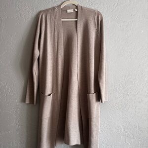 Cyrus Long Cardigan in Soft Tan